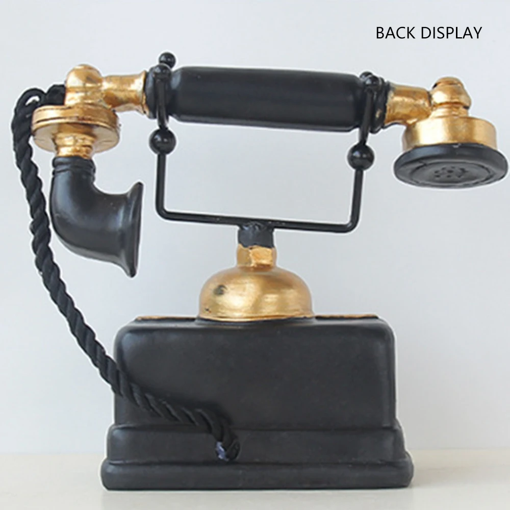 

Telephone Model Retro Home Furniture Phone Ornaments Mini Decoration Gift Shop Bar Decor Craft Figurines For Living Room
