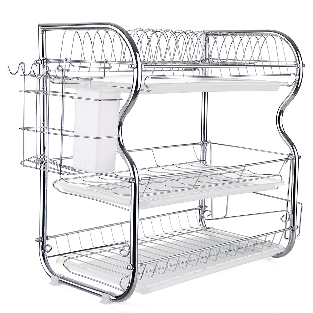 2/3 ярусная сушилка для посуды из нержавеющей стали подставка хранения сушки