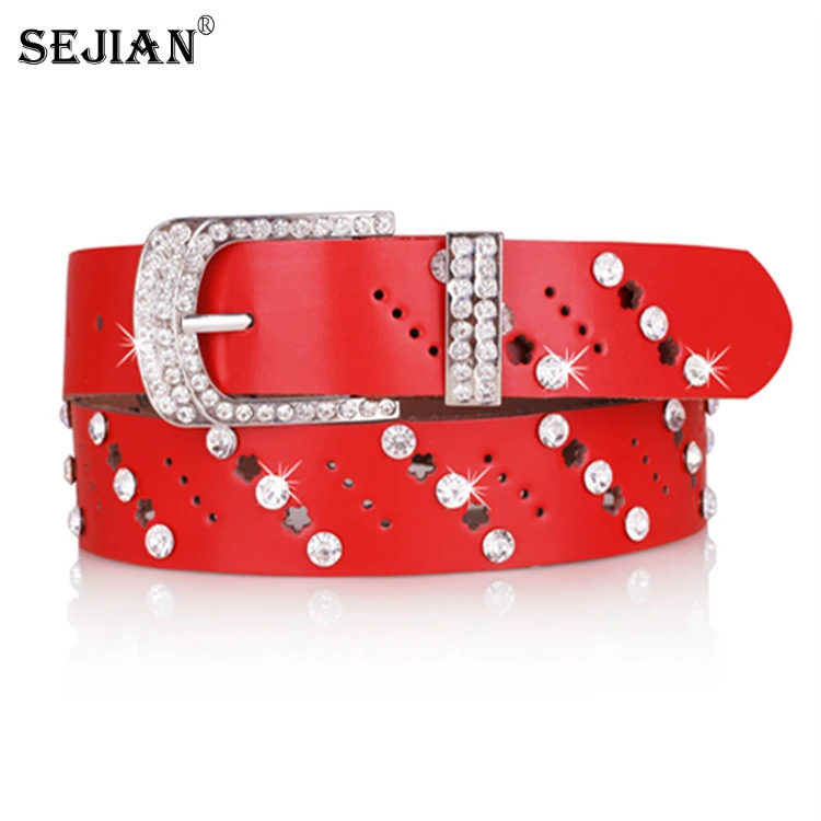 

Quality Studded Belt For Women Men Fashion Cinto De Strass Ceinture FemmeWestern Cowgirl Cowboy Bling Bling Rhinestones Belt