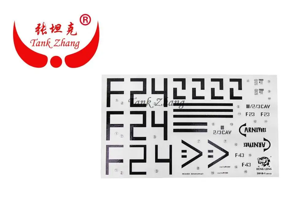 HENG LONG 3918/3918-1 RC Танк США M1A2 ABRAMS 1/16 Запасные части № наклейки | Игрушки и хобби