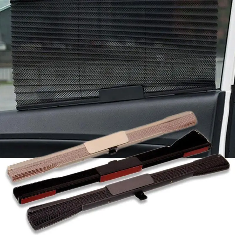 

Nylon Mesh Car Sunshade Fold Curtain Side Window Car Fold Curtain Retractable Car Pleated Curtains for Sun Auto Blind