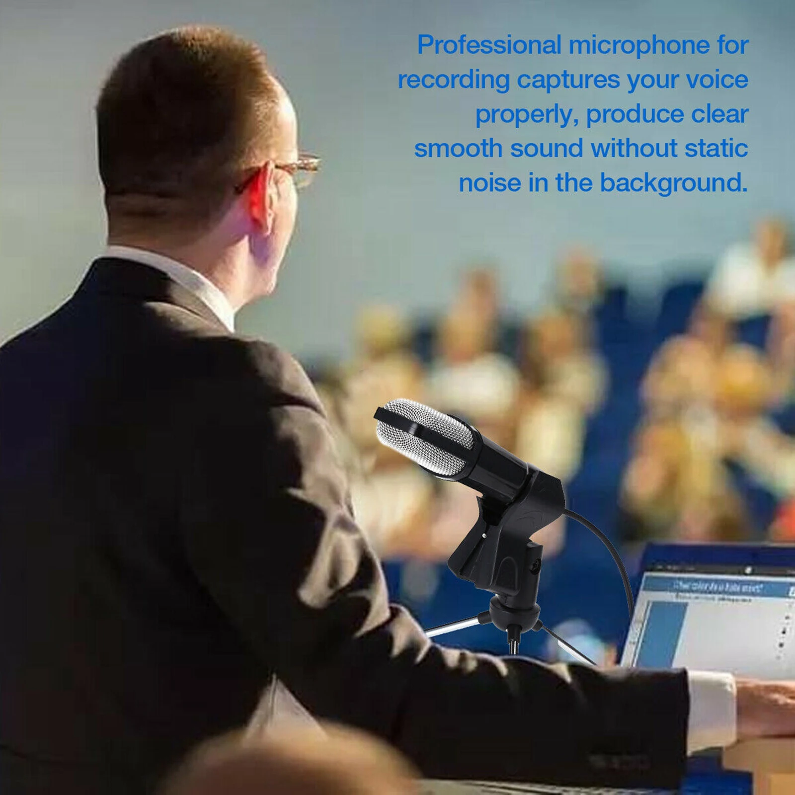 ПК микрофон Plug & Play домашней студии USB конденсаторный для общения записи онлайн