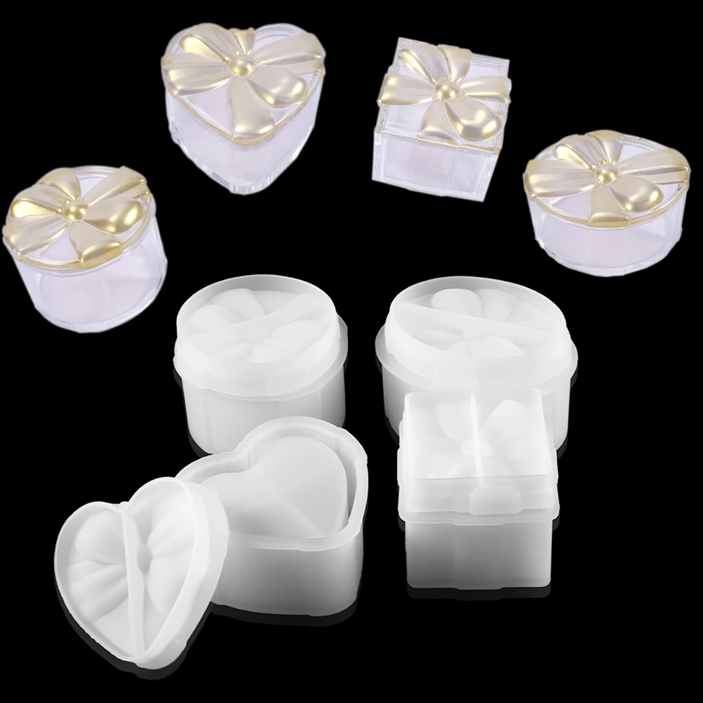 

Женская коробка для хранения, силиконовые формы в форме сердца, квадратный чехол, аксессуары для рукоделия