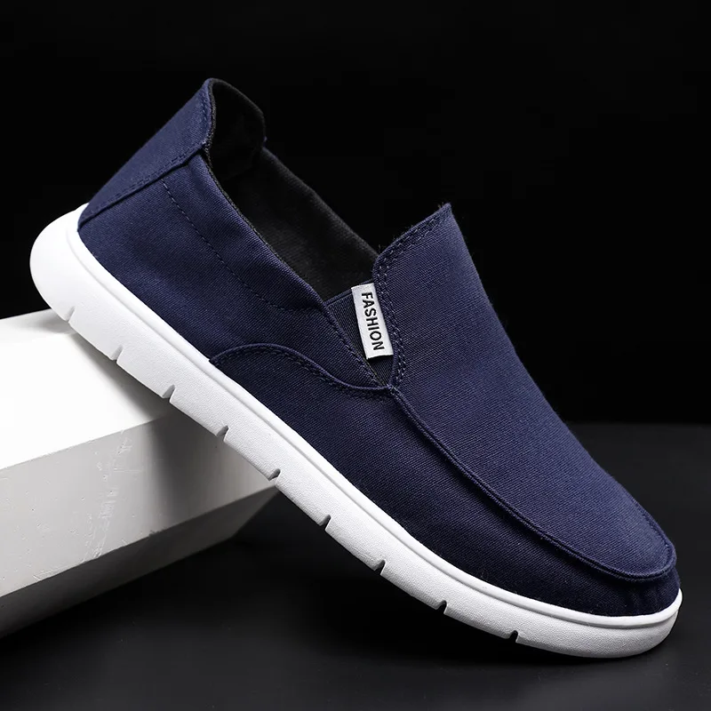 Breathable Canvas Shoes Men Loafers 2021 Spring Summer Casual Flat Slip-on Male Cloth High Quality KA1323 | Обувь