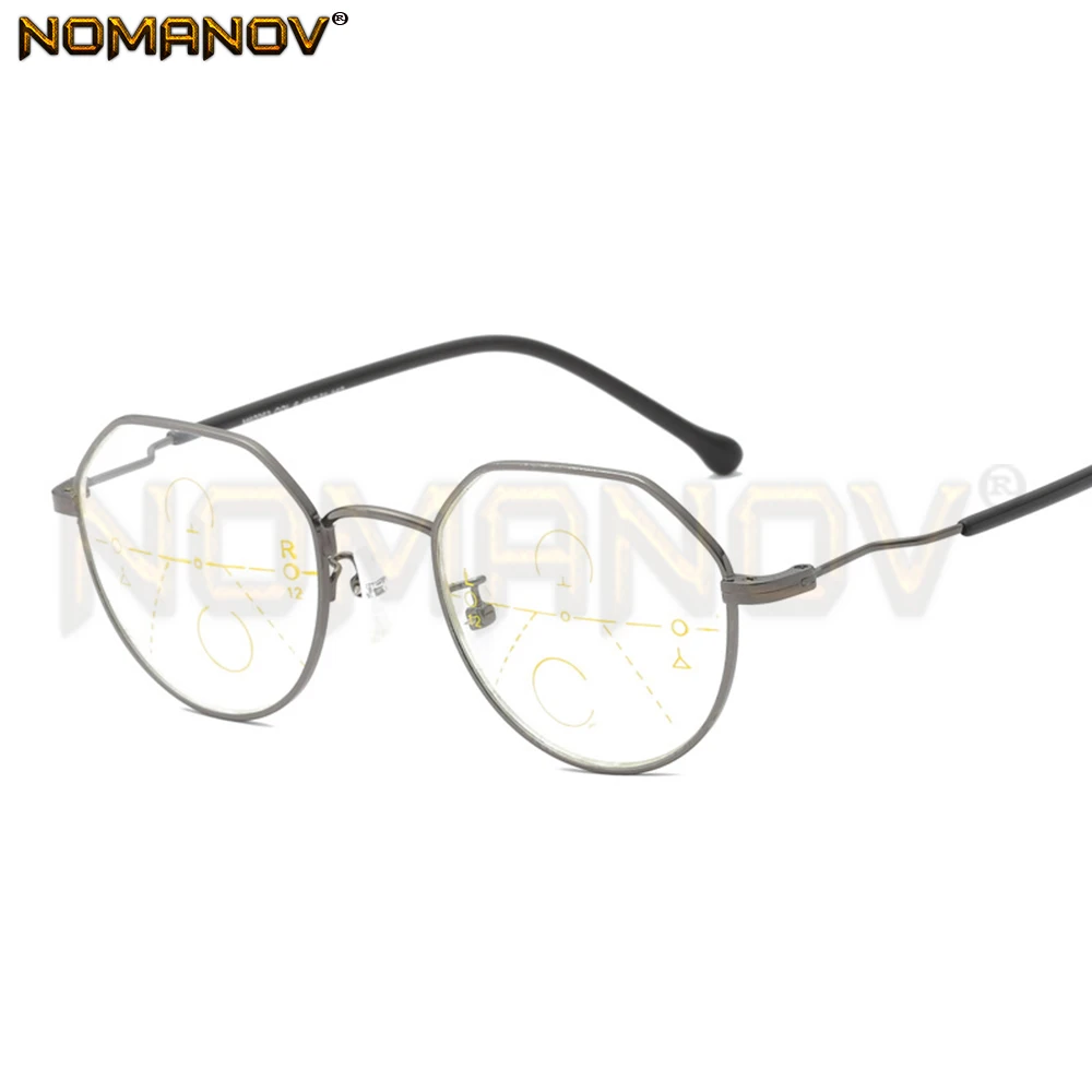 Индивидуальная многоугольная оправа ретро круглые очки для чтения с увеличенным
