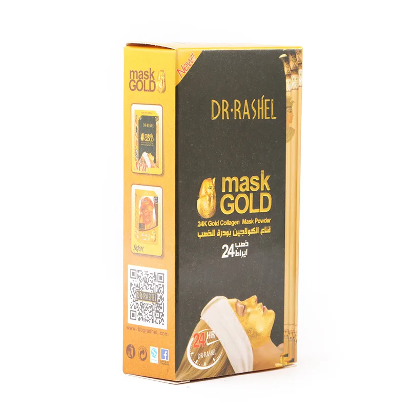Маска для лица DR.RASHEL 24K Gold Active Отбеливание Коллагена против морщин средство