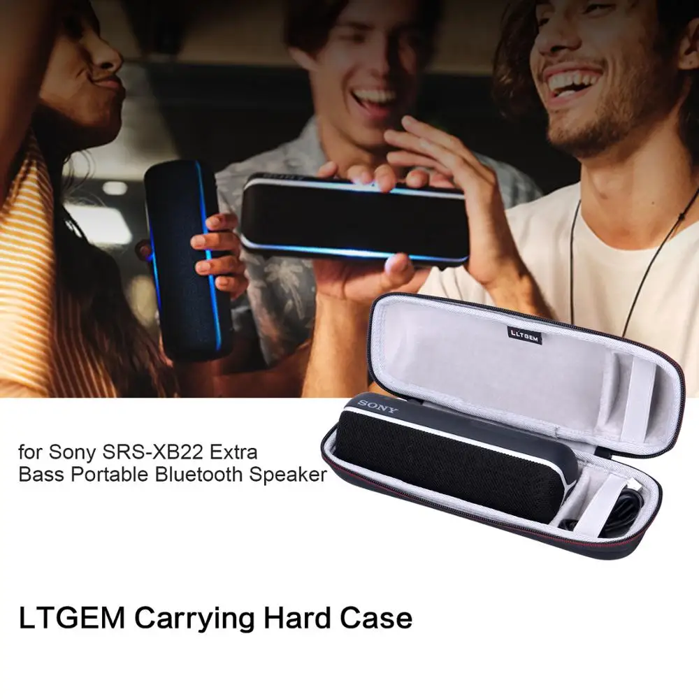 Жесткий чехол LTGEM EVA для Sony SRS XB22 портативная Bluetooth колонка с дополнительными