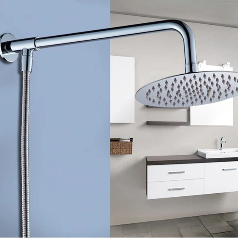 

Copper Stainless Steel Shower Accessories Base Mounted Shower Elbow Fixed Rod Shower Head