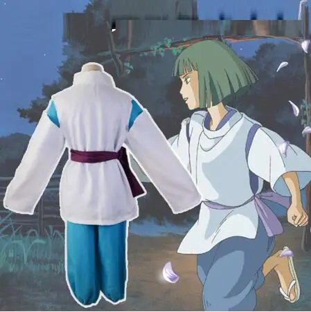 Anime Movie Spirited Away No Face Man Cosplay Costume Full Set Halloween party cosplay chihiro &amp haku gift outfit suit |