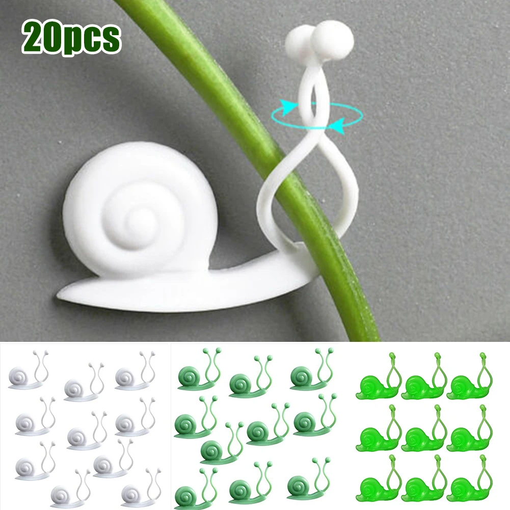 

20pcs Plants Clips Snail Type Indoor Climbing Plant Wall Clips Vine Support For Climbing Plants Plastic Plant Care Accessories
