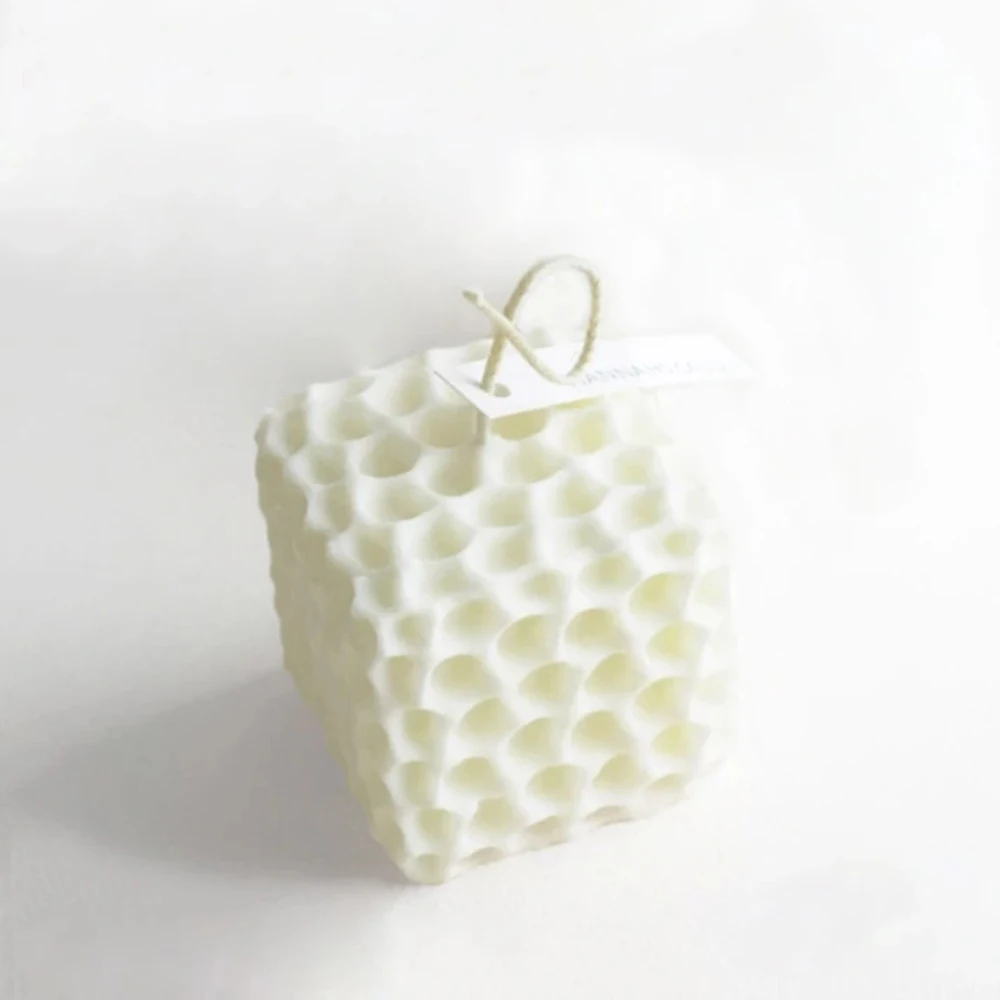 

Square Honeycomb Pattern Candle Mold Cylindrical Scented Candle Diy Art Candle Silicone Mold Gypsum Soap Molds