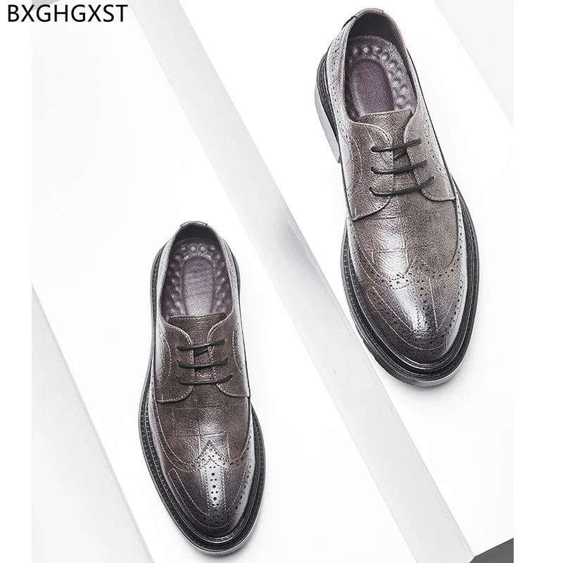Мужская черная классическая обувь модная брога мужская | Обувь