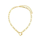 Женское многослойное ожерелье с подвеской в форме сердца