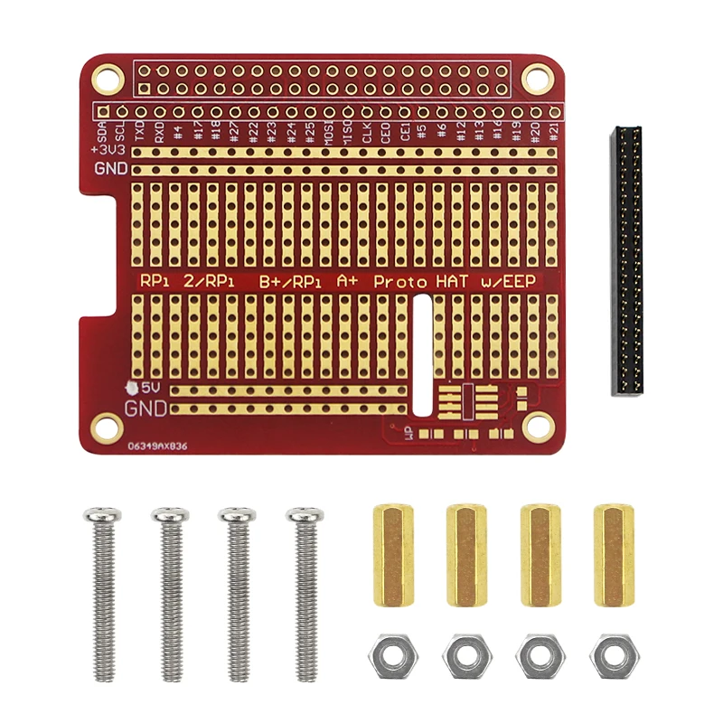 Плата расширения HAT Proto для Raspberry Pi 4 Модель B / 3B +/3B красная плата RPI GPIO DIY|board for