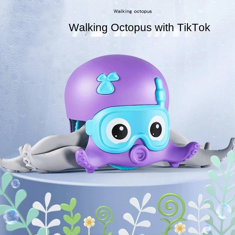 bath shower octopus bathing toys for baby boys 0 12 months kids crawling beach toys toddler bathtub bathroom swimming pool water free global shipping