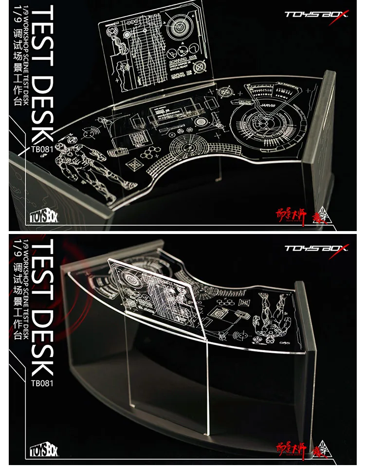 

Toys-box 1/9 Scale Scene Accessories Tony Workshop Scene Test Desk Model for 1:9 Action Figure