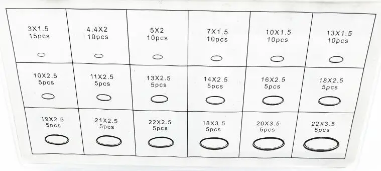 Комплект уплотнительных колец для кондиционера 125 шт. большое уплотнительное