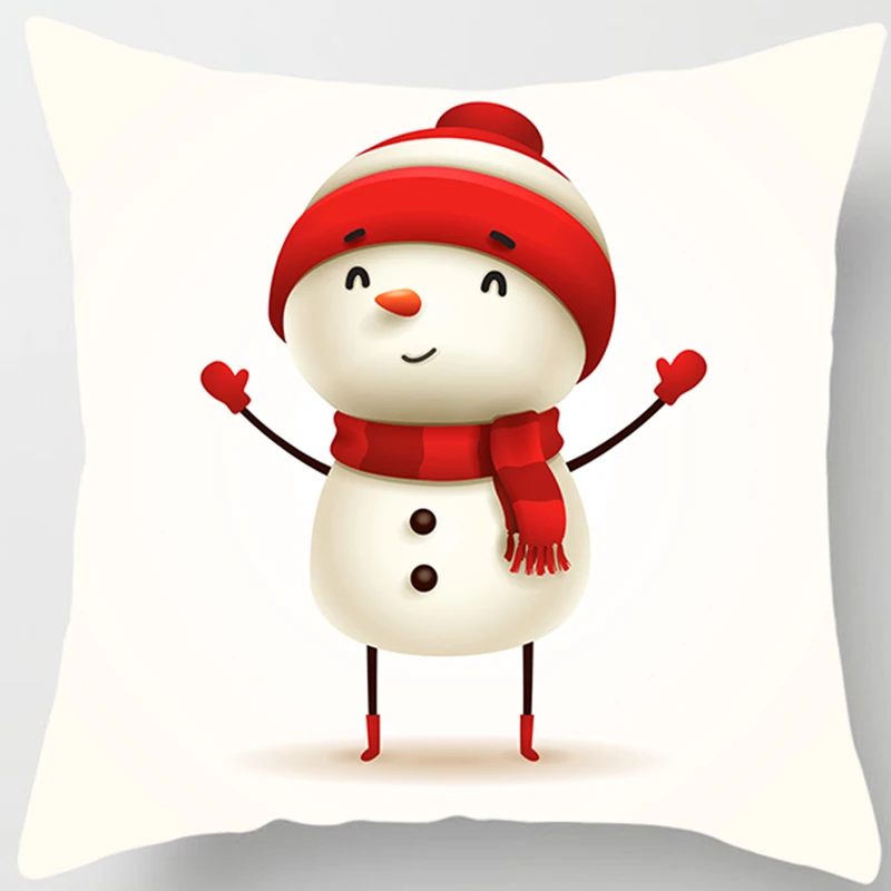 Наволочки для подушек Снежный человек и солнечный свет двухсторонний узор