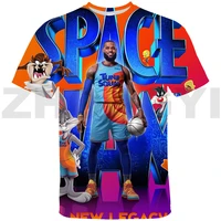 3d space jam a new legacy t shirt summer streetwear oversized tshirt short sleeve basketball team tee tops tune squad t shirt