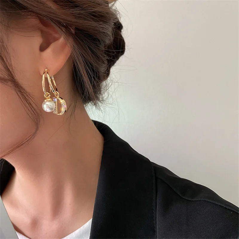 Женские серьги-подвески в Корейском стиле корейские Висячие Стразы с