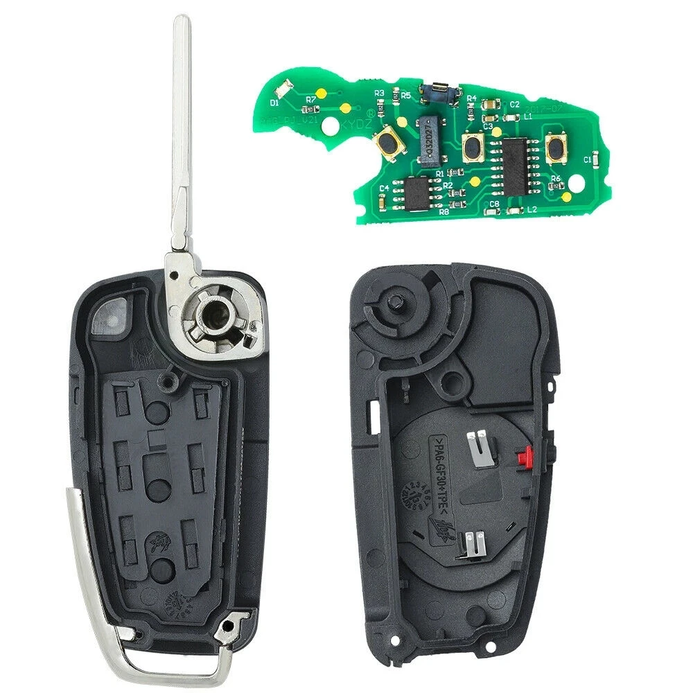 Keyecu 8E0 837 220AF для Audi Q7 2007 2008 2009 2010 2011 2012 Smart Flip Remote Автомобильный брелок 8E 0837220 AF 433 МГц
