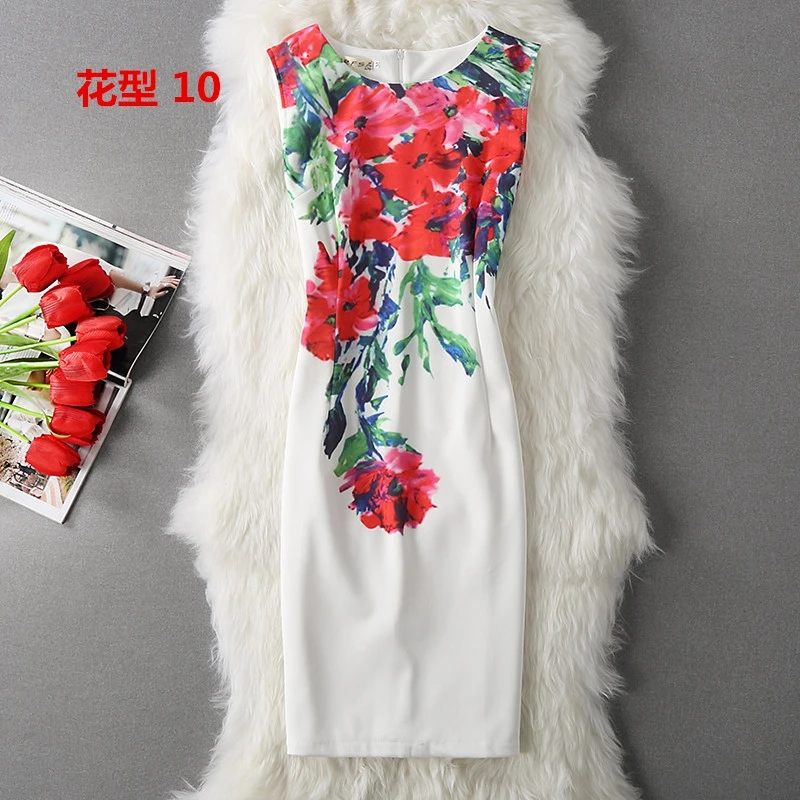 Офисное облегающее тонкое платье 2020 летнее женское винтажное с круглым вырезом и