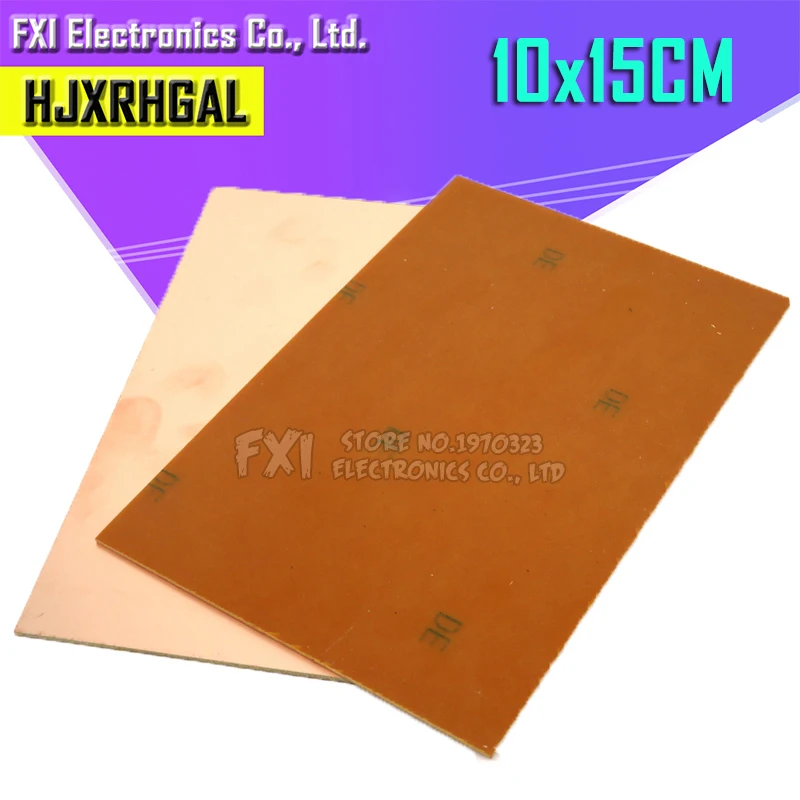 1 шт. FR4 PCB 10x15 см 10*15 односторонняя медная плакированная пластина DIY комплект