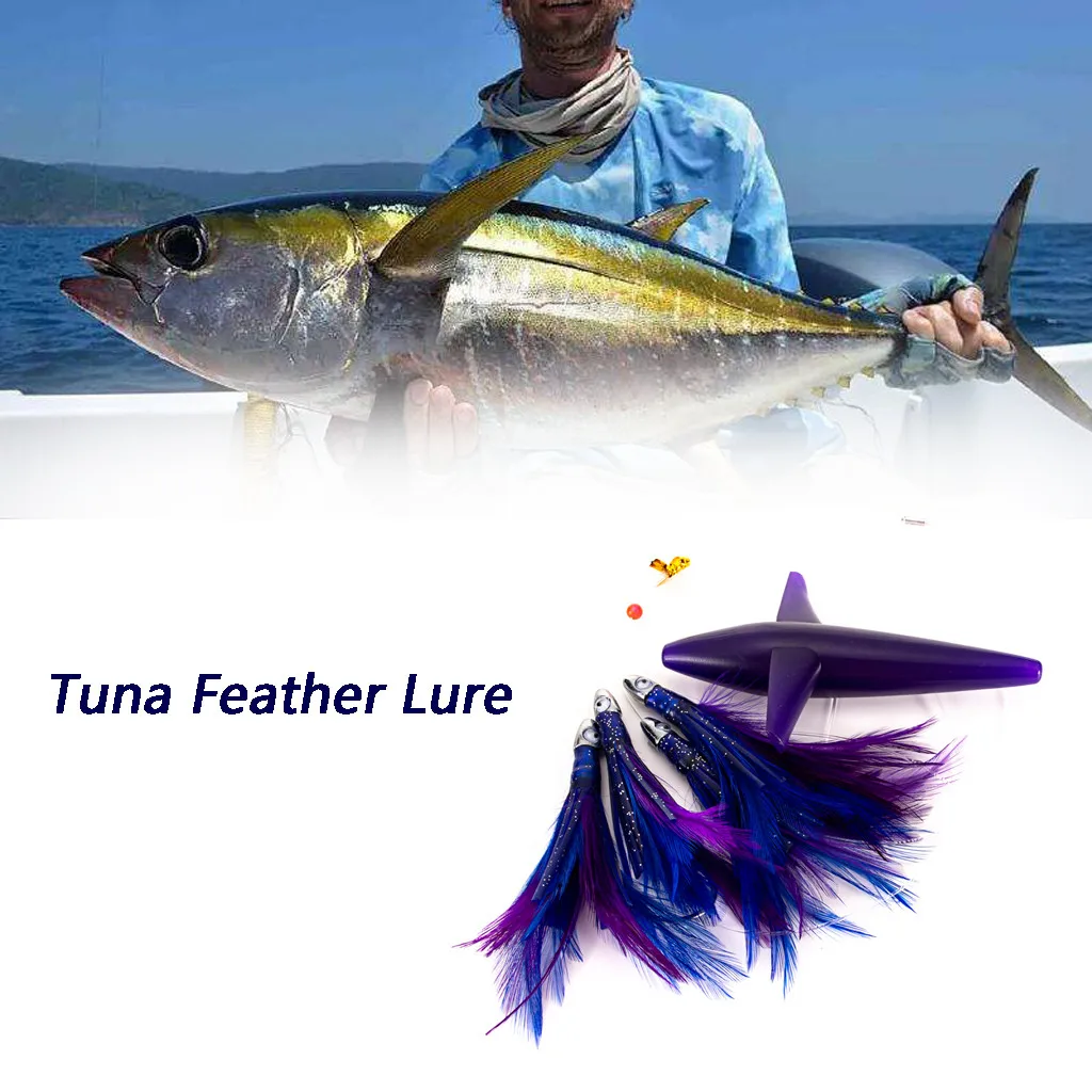 Tuna Feather Lure Tuna Lure Tuna Feather Daisy Chain Teaser Lure For Big Fishing Bait Isca Artificial Fish Accessories#YL10