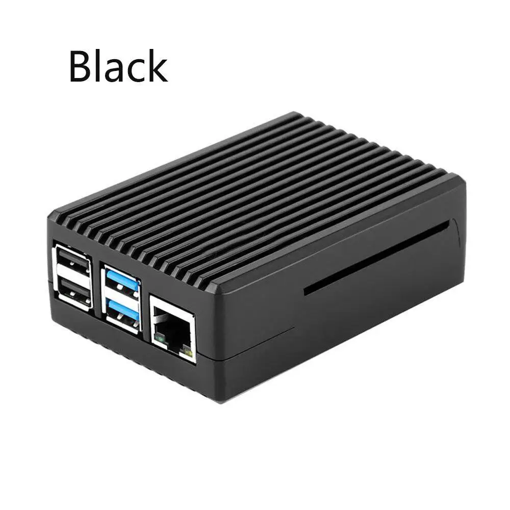 Raspberry Pi 4 Модель B черный темно серый чехол из алюминиевого сплава корпус