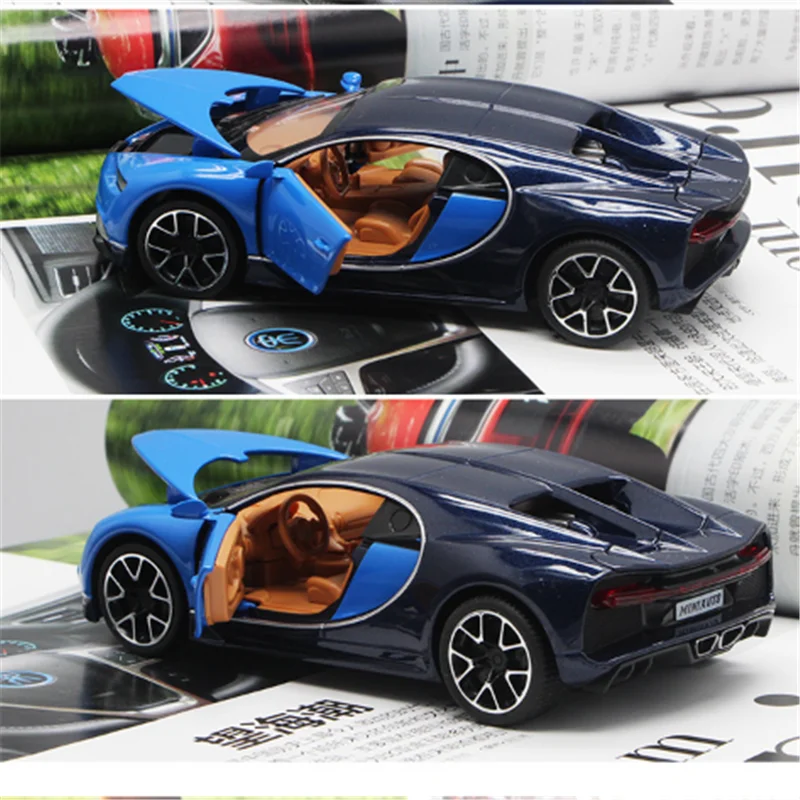 Коллекция 1:32 металлический сплав откатная модель Sportscar Bugatti Veyron 14 см литая модель игрушечного автомобиля дисплей для детей и взрослых