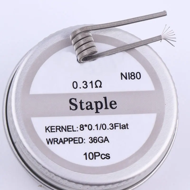 NI80 High Density Clapton Prebuilt Coils Premade Coil for Electronic Cigarette RDA RTA RBA Atomizer Heating Wire fil chauffant |