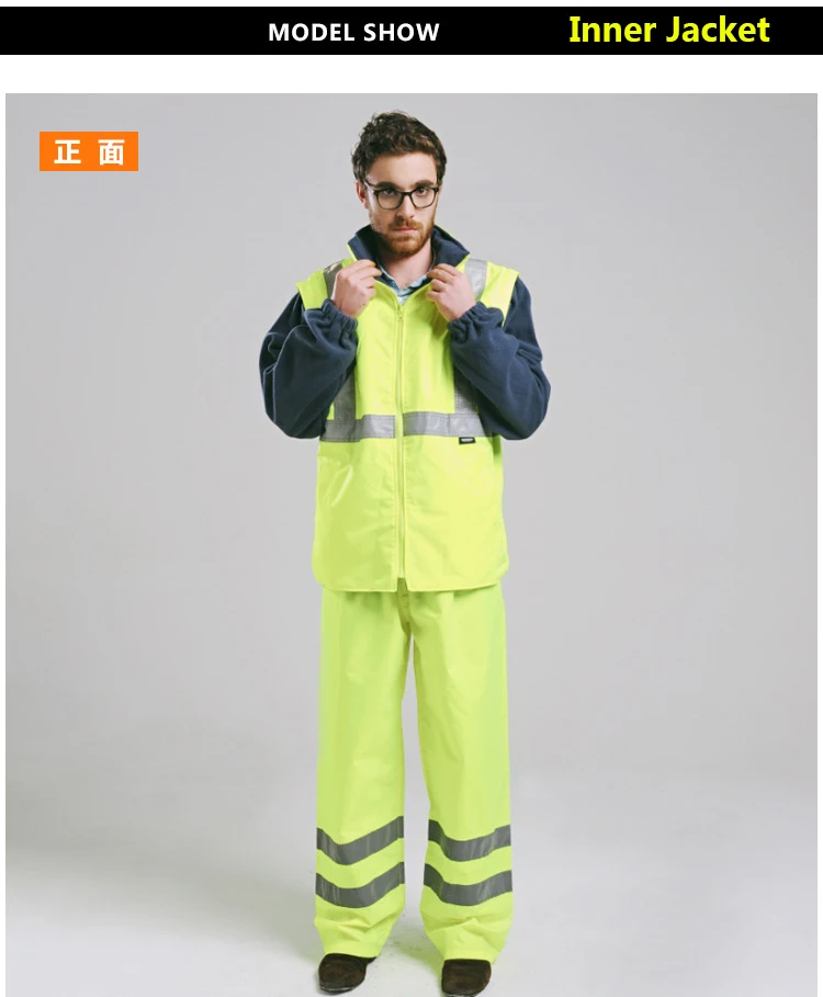 EN471 ANSI/море 107 AS/NZS Hi vis два тона водонепроницаемый 5 в 1 куртка со светоотрающей полосой orange рабочая одежда зимняя куртка