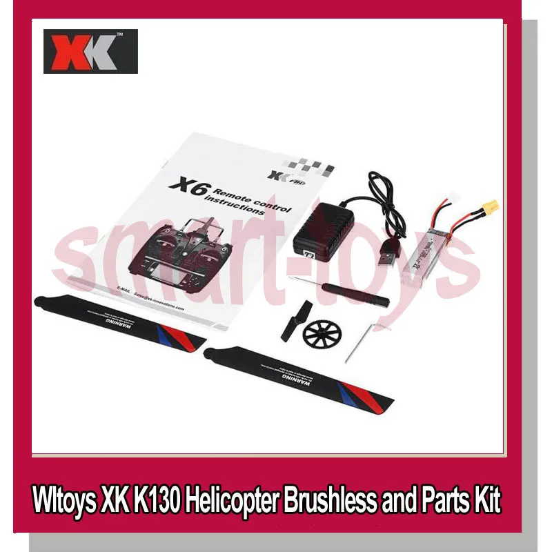 

Wltoys XK K130 2.4G 6CH Brushless RC Helicopter 3D 6G Flybarless RTF Compatible with FUTABA S-FHSS