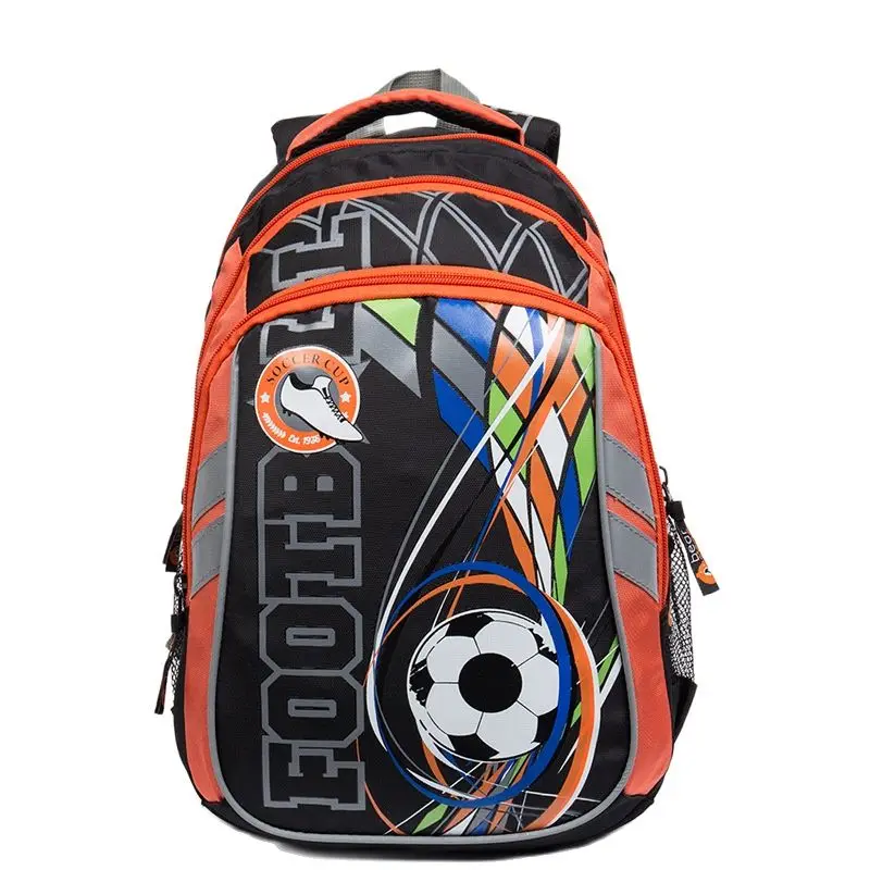 Primary Children School Backpacks for Boys School Bags Football Pattern Waterproof Orthopedic Knapsack Grade 1-6 Schoolbag