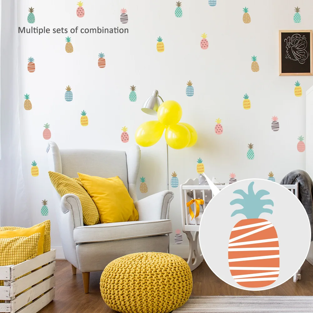 

Funlife Children Kids Baby Room Stickers Decoration,Cartoon Pineapple Cute Kawaii Wall Art Decal Kindergarten Nursery Room Decor