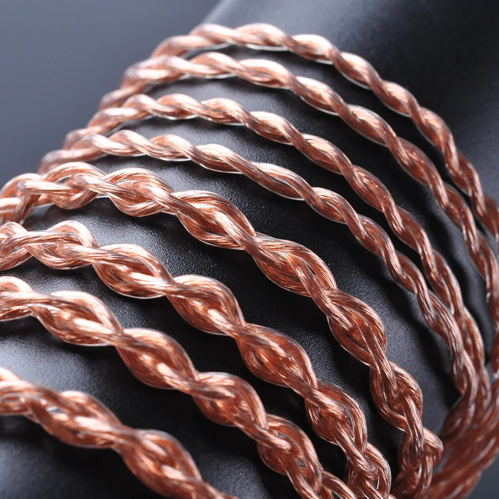 OFHC 24 AWG 6N высокой чистоты Медь кабель 2,5/3,5/4,4 мм балансный кабель с MMCX/2PIN/QDC для BL-03 BLON ZS10 PRO ZSX C12 BA5