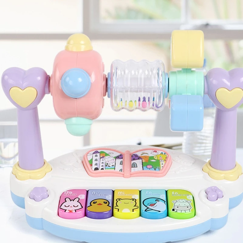 Children's Rotating Puzzle Music Piano Ancient Poems/ Stories/Music/Children's Songs/Three-character Educational Toys | Игрушки и