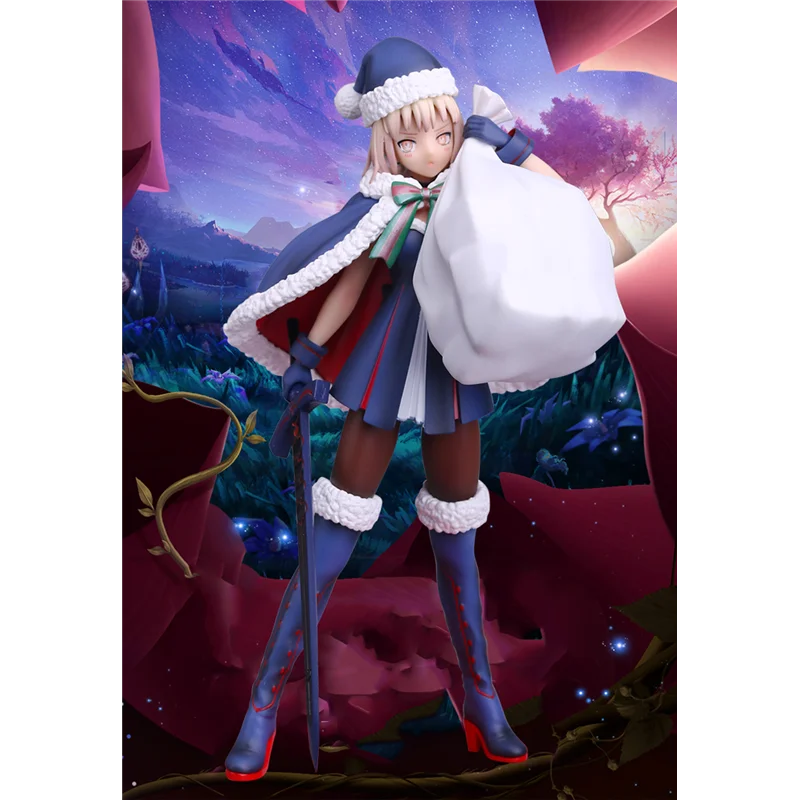

Аниме Fate Stay Night Black Saber Рождественский косплей костюм ПВХ экшн-фигурка Коллекционная модель игрушка подарок