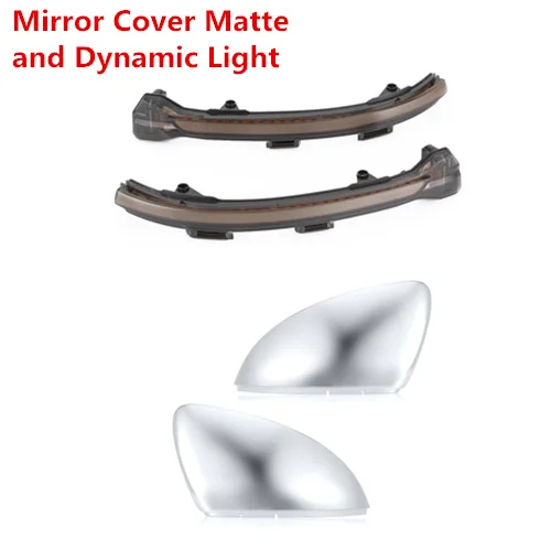 Light Matte Cover Для VW Golf MK7 7 GTI R GTD Динамический светодиодный сигнальный светильник зеркало заднего вида Индикатор мигалка повторитель для Volkswagen Rline Touran - Цвет: Light Matte Cover