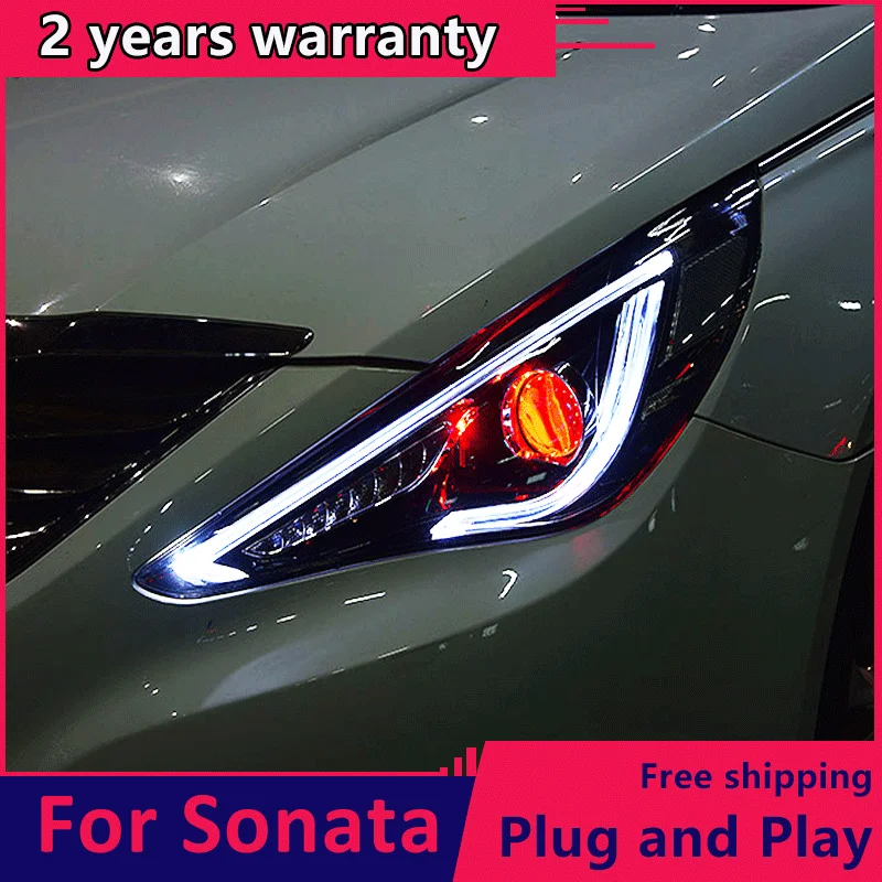Для Hyundai sonata фара для 8 2011-2015 ангельские глазки ксеноновый комплект HID