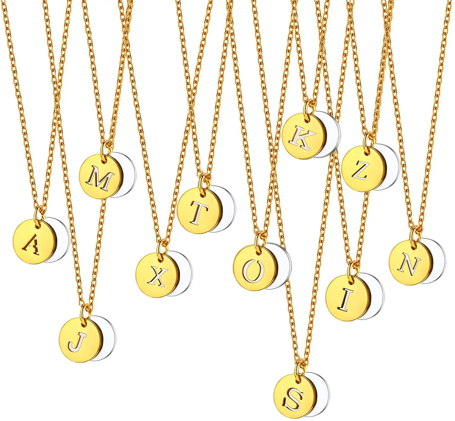 Ожерелье U7 с маленькими инициалами для женщин и девушек ювелирные изделия