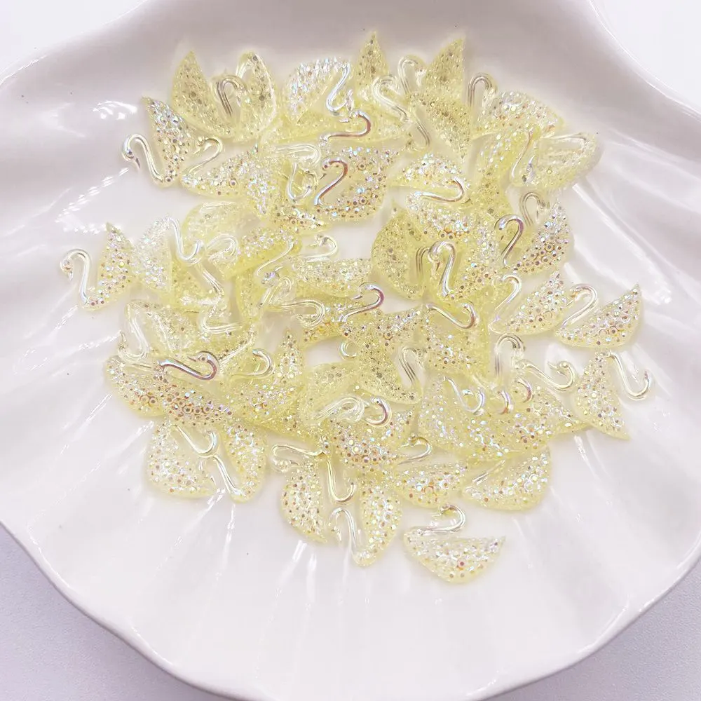 80 шт. AB Смола 8*10 мм Мини Лебедь Драгоценный Камень Стразы фигурки Скрапбукинг DIY