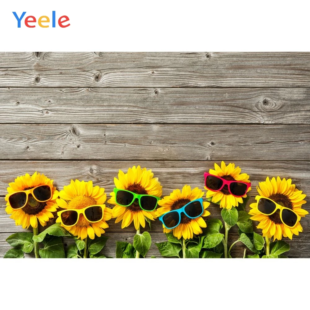 Yeele деревянная доска подсолнухи свежий цветок ПОРТРЕТНАЯ ФОТОГРАФИЯ фоны