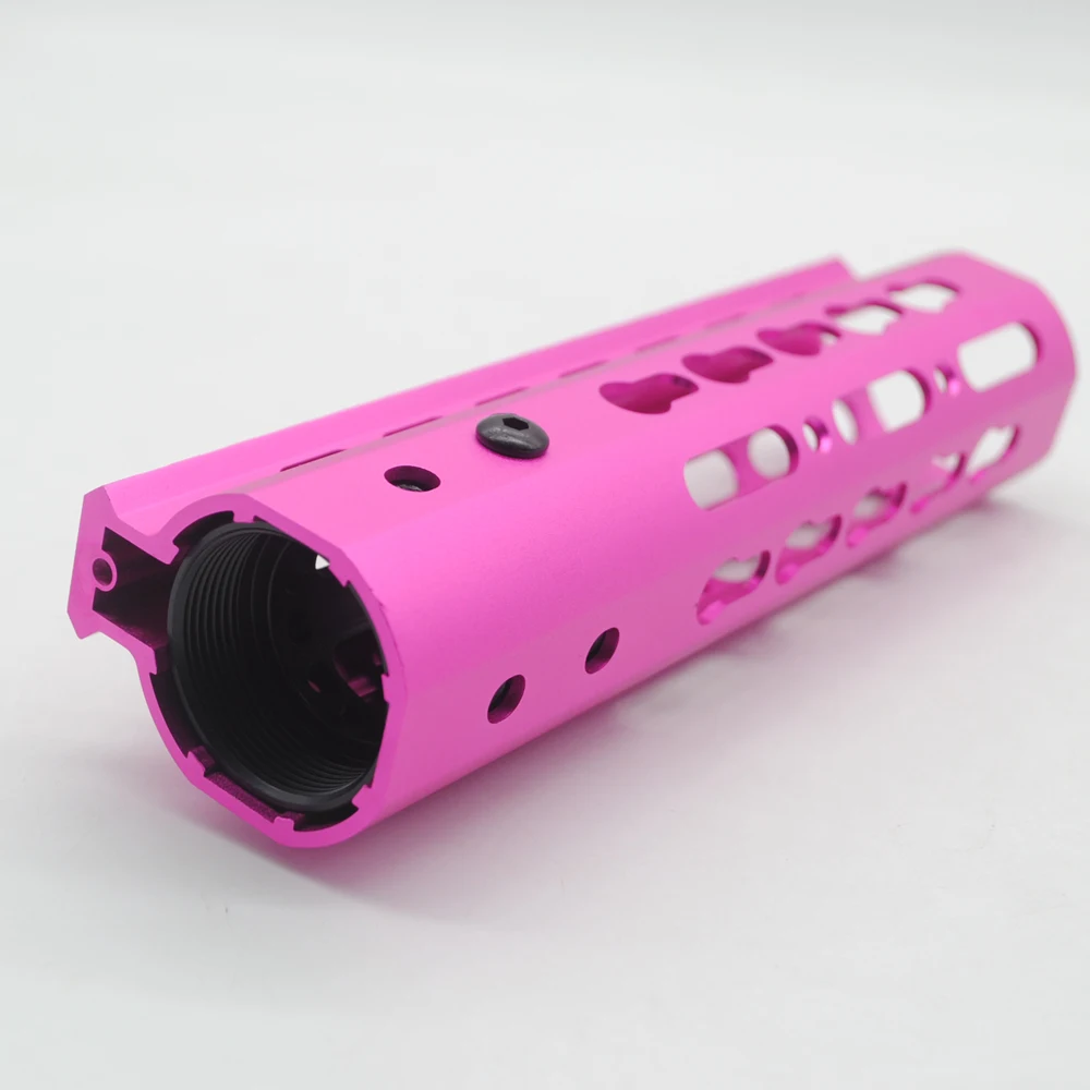 TriRock 7 ''дюймовый Keymod Handguard Rail Free Float Picatinny Монтажная система с алюминиевым/стальным бочком Nut_Pink цвет анодированный