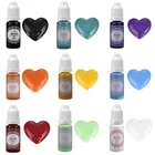 Эпоксидная смола, 10 мл, 17 цветов, жидкий пигмент цветов, для изготовления ювелирных изделий