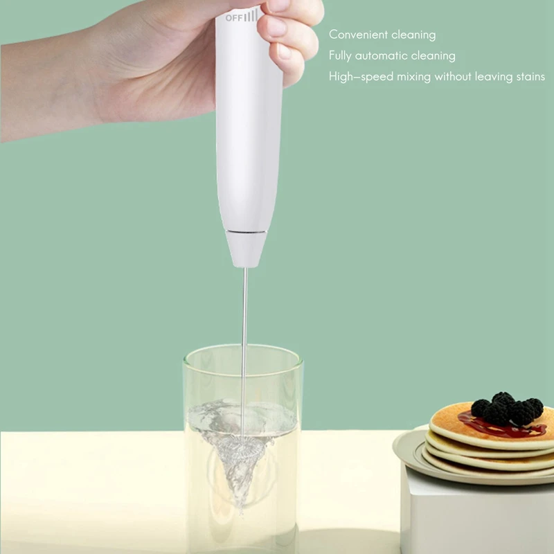

Milk Frother, LCD Coffee Frother Electric Whisk with Stepless Speed Regulation USB Rechargeable Handheld Foam Maker