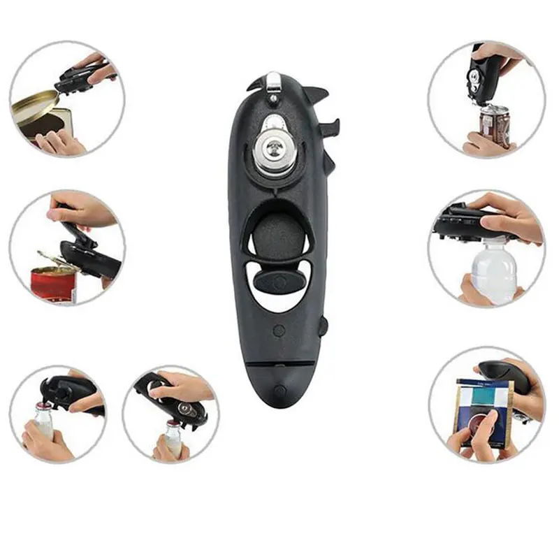 

8 в 1 ручной консервный нож открывашка переносная бутылка фляга Портативный гаджет домашний Heavy Duty Нержавеющая сталь консервный нож Кухня и...