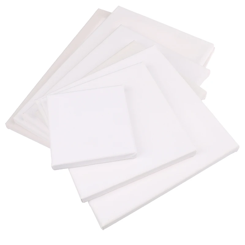 

1Pc New White Blank Square Artist Canvas For Oil Painting On Canvas, Acrylic Watercolor Oil Paint With Wood Frame As Primer