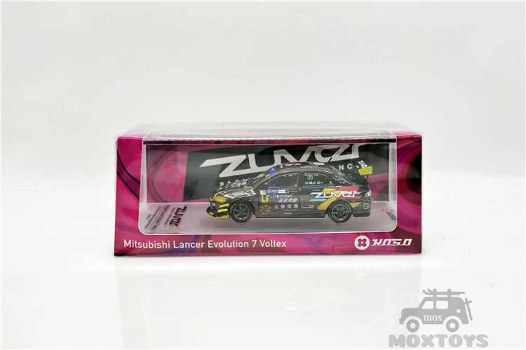 

KOSO 1:64 Zuver Mitsubishi Lancer EVO VII Voltex Chrome Grey#36 Diecast Model Car