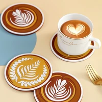 pvc heat insulation table mat coaster cup coffee latte mats pad heat insulated bowl placemat home decor kitchen accessories